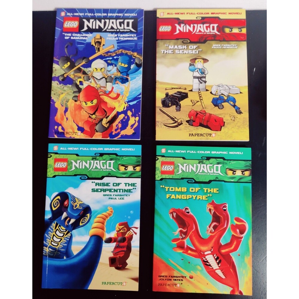 Lot Of 4 Lego Ninjago Masters of Spinjitzu Softcover Books Vols 1-4